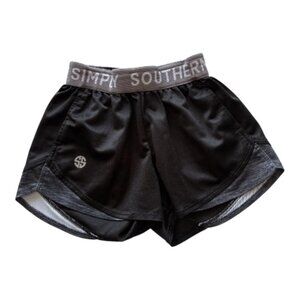 Simply Southern Youth Medium Black Athletic Shorts (2596-1)